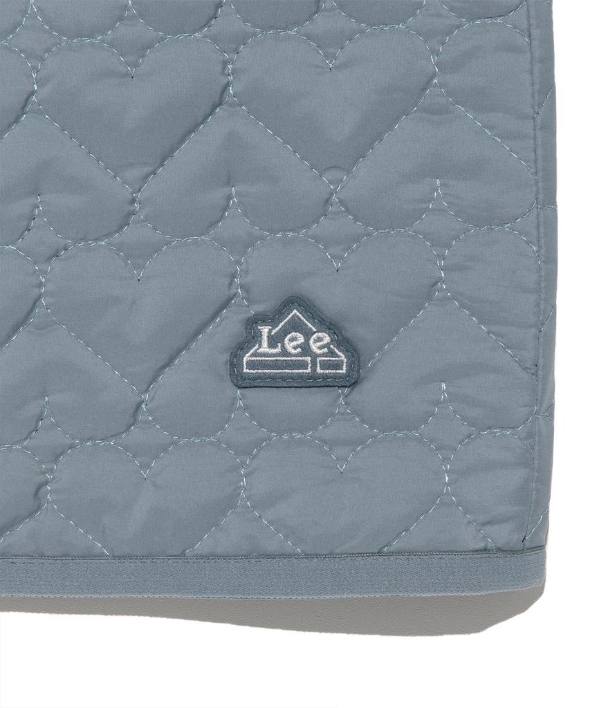 Lee Heart Quilted Mini Skirt Sky Blue