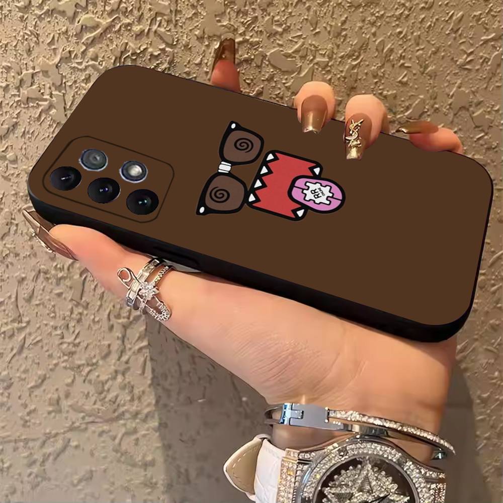 Cute Domo-kun Phone Case For Samsung Galaxy A13,21s,22,31,32,52,53,71,80,A91 Soft Black Shell