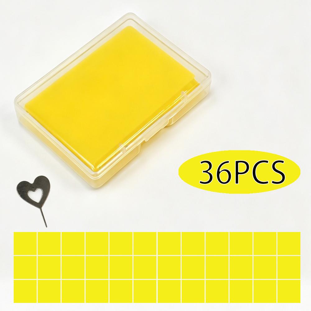 36 pz Contenitore Scatola Stoccaggio Argilla Pittura Luminosa Cera per Punto Croce Pittura Diamante Cera Colla Fango Ricamo FAI DA TE