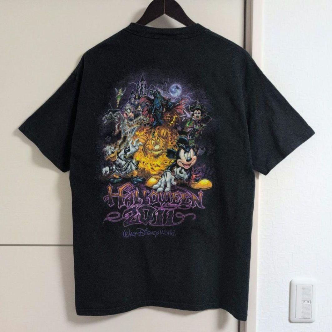 

[USED] Disney double-sided print T-shirt, Halloween character vintage clothing, oversized silhouette