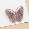 Butterfly Brooch Pin, 3D Design with Sparkling Rhinestones, Non-fading Strong Buckle Badge for Coats Shirts Bags Accessories Lightweight Pin