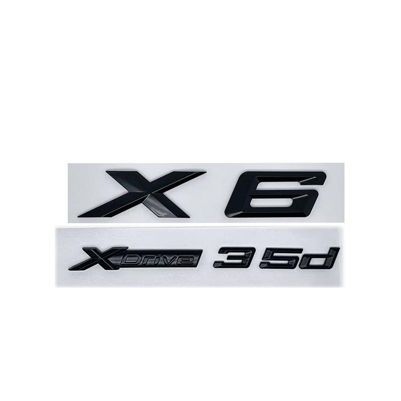 3D ABS Letter Badges for Trunk Emblem Suitable for BMW X6 Models E71 F16 E72 G06 As Well As XDRIVE 30d 28i 30i 35i 50i