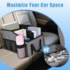 Smof Foldable Car Storage Box with Multiple Pockets and Drink Convenient storage for car and passenger Large capacity for organizing and Holder.