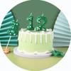 Green Dinosaur 1 3 4 5 6 7 8 9 0 Number Birthday Candle Boy Dinosaur Cake Number Candles Party Celebration Cute Decoration Boy