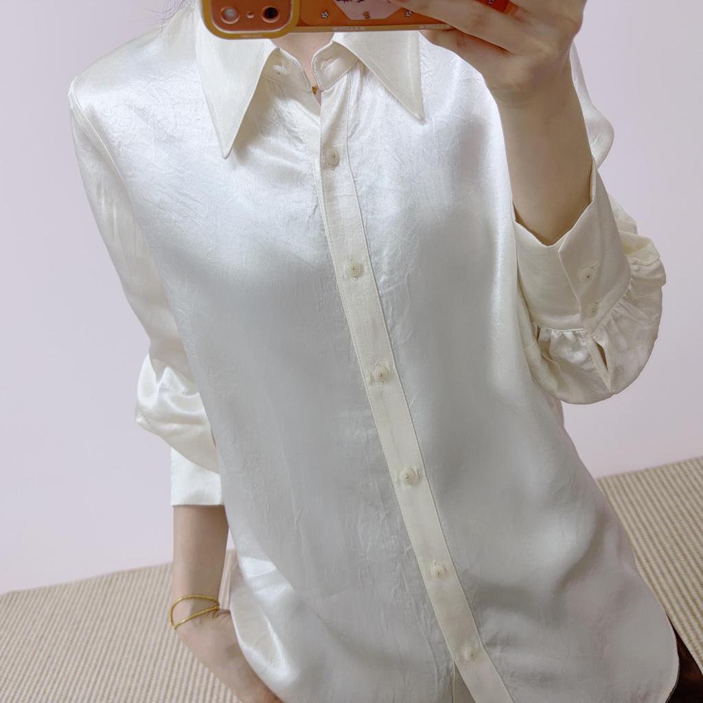 2026 Spring Fashion: Versatile Simple Acetate Shirt