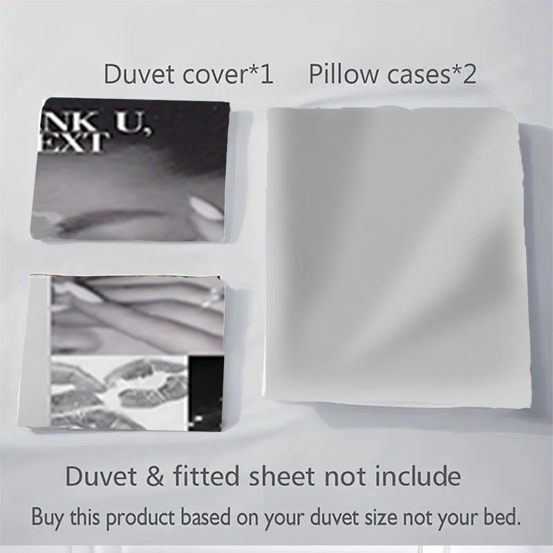 3Pcs Thank U Next Aesthetic Bedding Sets For All Sizes New 3D Printed Bed Cover Comforter Duvet Cover Pillowcase Bedroom Decoration