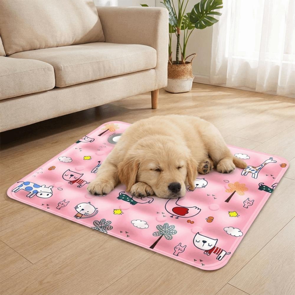Anti Bite Pet Cooling Mat Non-Slip Pet Ice Cushion Floor Mat Cool Nest  for Small Dogs