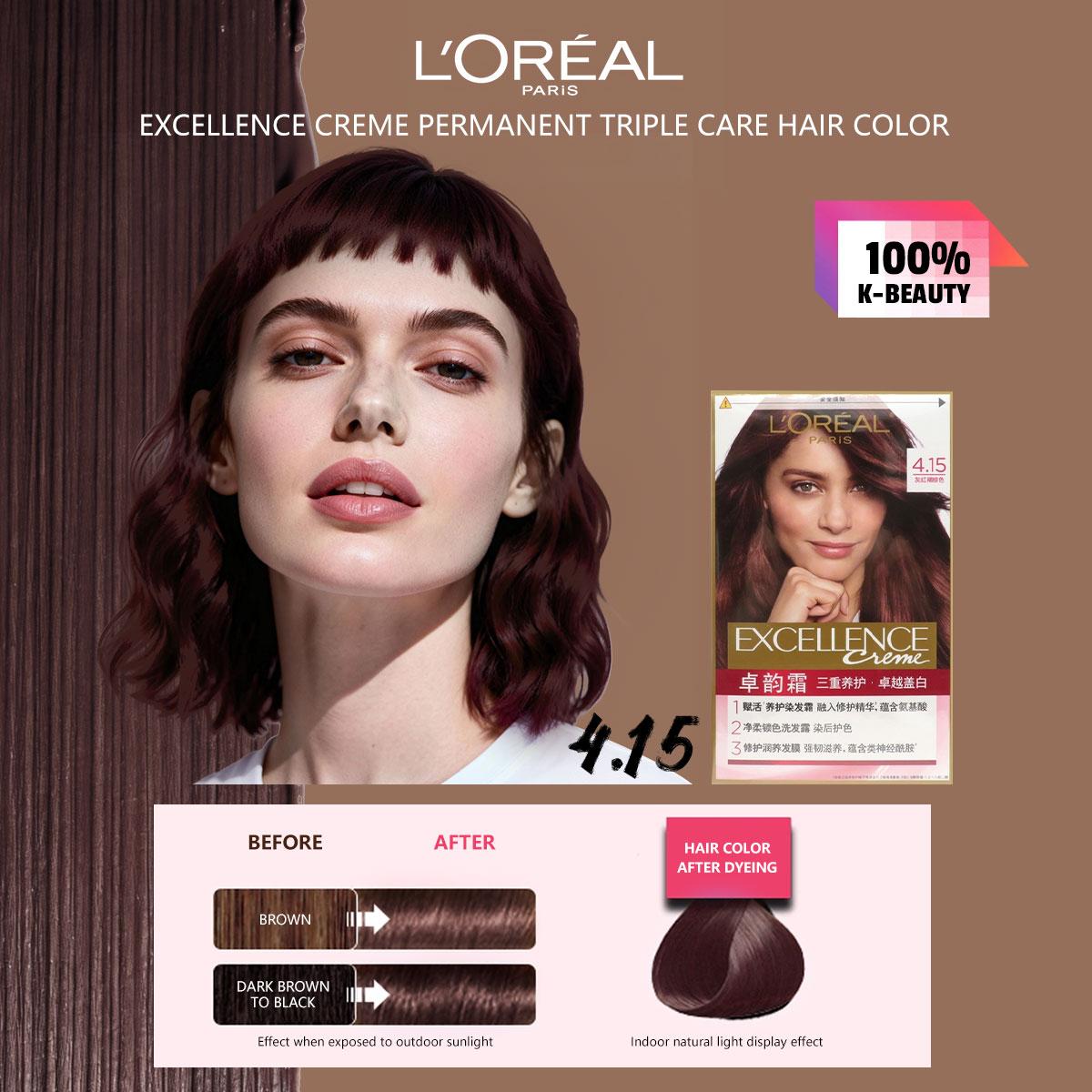 L Oreal Paris Excellence Creme Permanent Triple Care Hair 172ml/5.82fl.oz