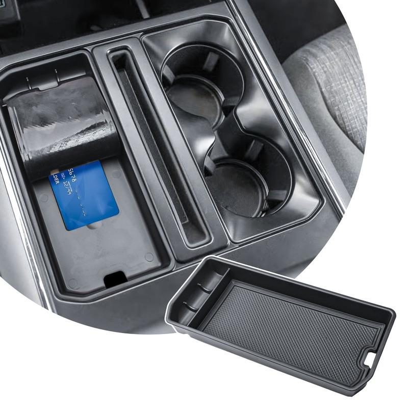 Center Console Gear Shift Hidden Cover Organizer for Ford F150 -2024 2025 Adapter ert Tray Cubby Hidden Cover Storage Box