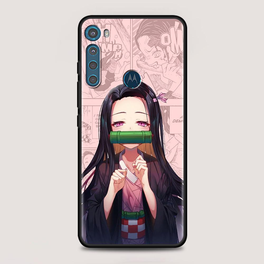 Anime Cartoon Demon Blade pentru MOTOROLA One Fusion Case pentru Moto G10 G9 G8 Plus Play Power One G20 G30 G40 G50 G60 Edge 20 Shell