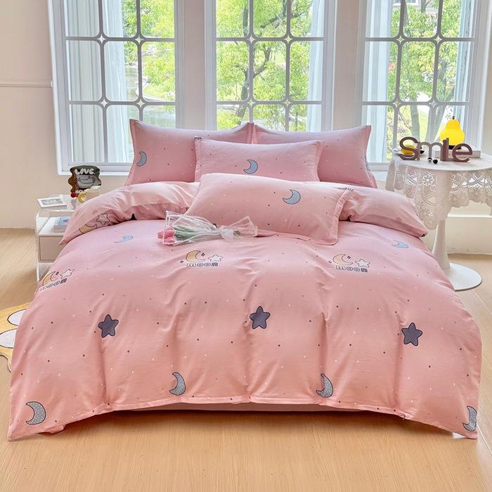 2025 Fresh Print All-Cotton Four-Piece Dorm Set