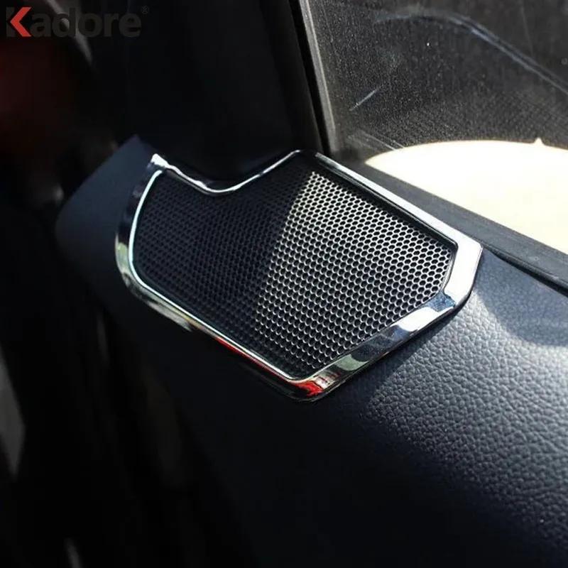 Car Inner Door Audio Speaker Cover Trim For Kia Sportage R 2011 2012 2013 2014 2015 Steel Loudspeaker Frame Interior Accessories