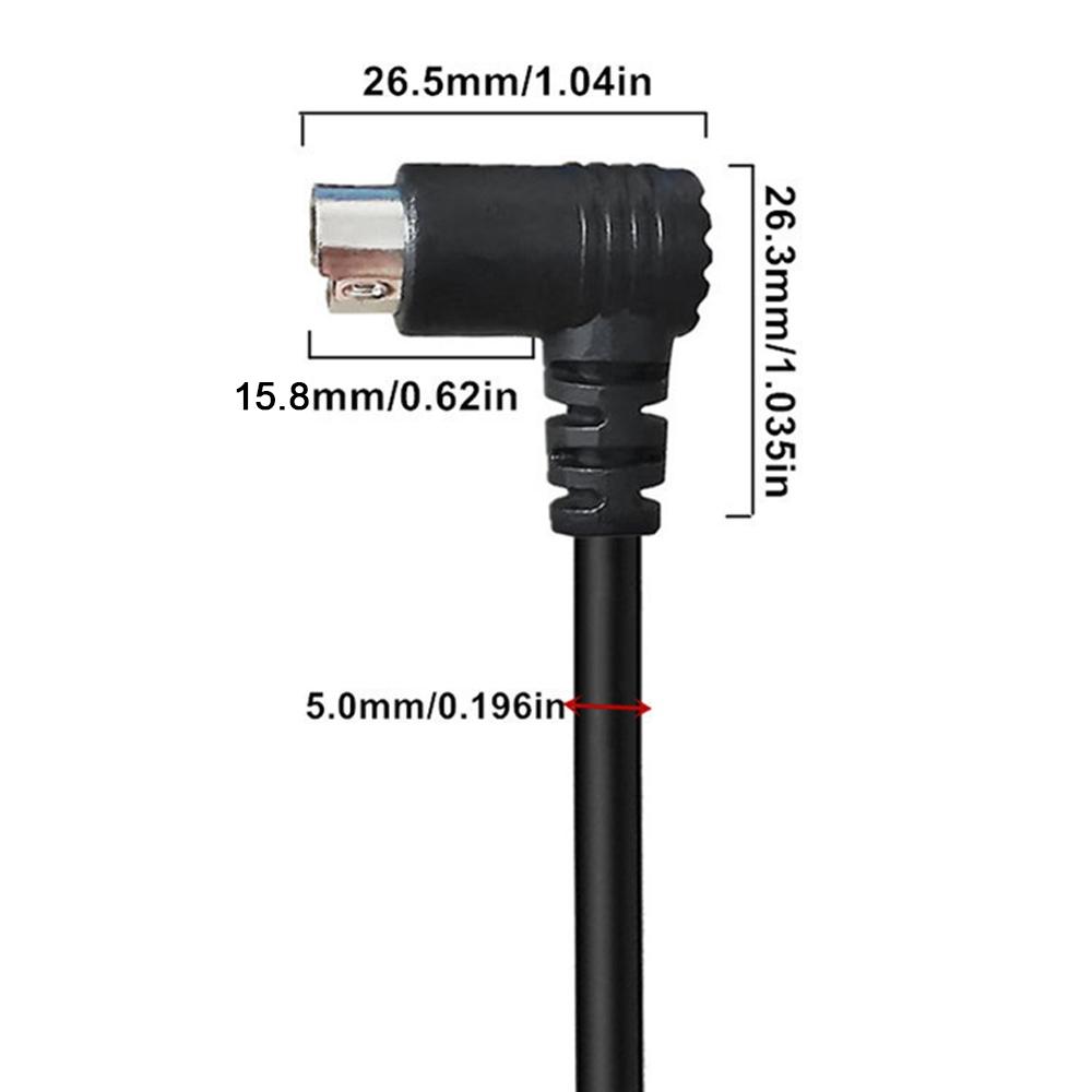 Mini DIN 6 Pin Cable 1.8 Meter Male to Male Double Right Angle Connector Copper Core Extension Cord