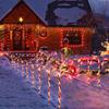5Pcs Candy Cane Solar Lights Christmas Decorations Outdoor with 2 Lighting Modes Waterproof Garden Lights for Christmas Patio Yard Walkway