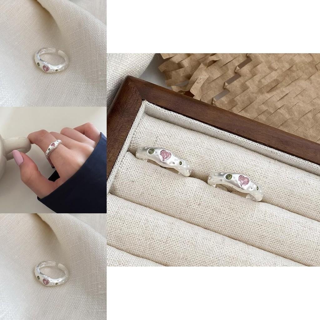 Cute Heart Adjustable Shaped Ring In Pink Diamond Finish For Fashionistas Young