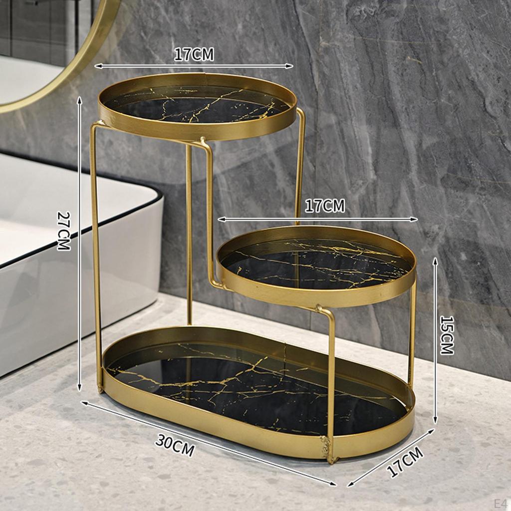 Bathroom Cosmetic Tray Trinket Table Trays Platter Countertop Organizer Vanity for Home