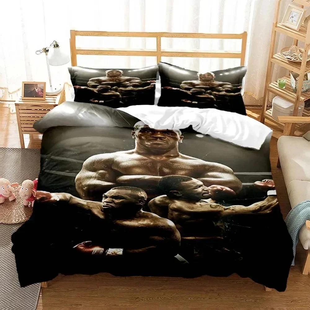 Mike Tyson Box-Champion Bequeme Bettwäschegarnitur mit Bettbezug, Kissenbezug und Bettbezug für Kinderzimmer, Heimtextilien