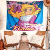 Personalized Candy Candy Background Tapestry,Custom Name Birthday Party,Multifunctional Wall Decoration for Home Decor,Various Occasions