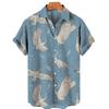 Men's Bird Costumes Hawaii Vacation Vintage Shirt For Men 3D Floral Casual Pattern High Quality Luxury Dazn Clothes Blouse Tops
