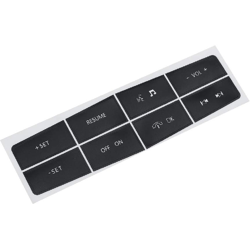 Ruiziliang Car Stickers Matte Black Car Steering Wheel Switch Control Button Repair Sticker Decals Stickers for Ford Mustang 2010-2012 (Color :