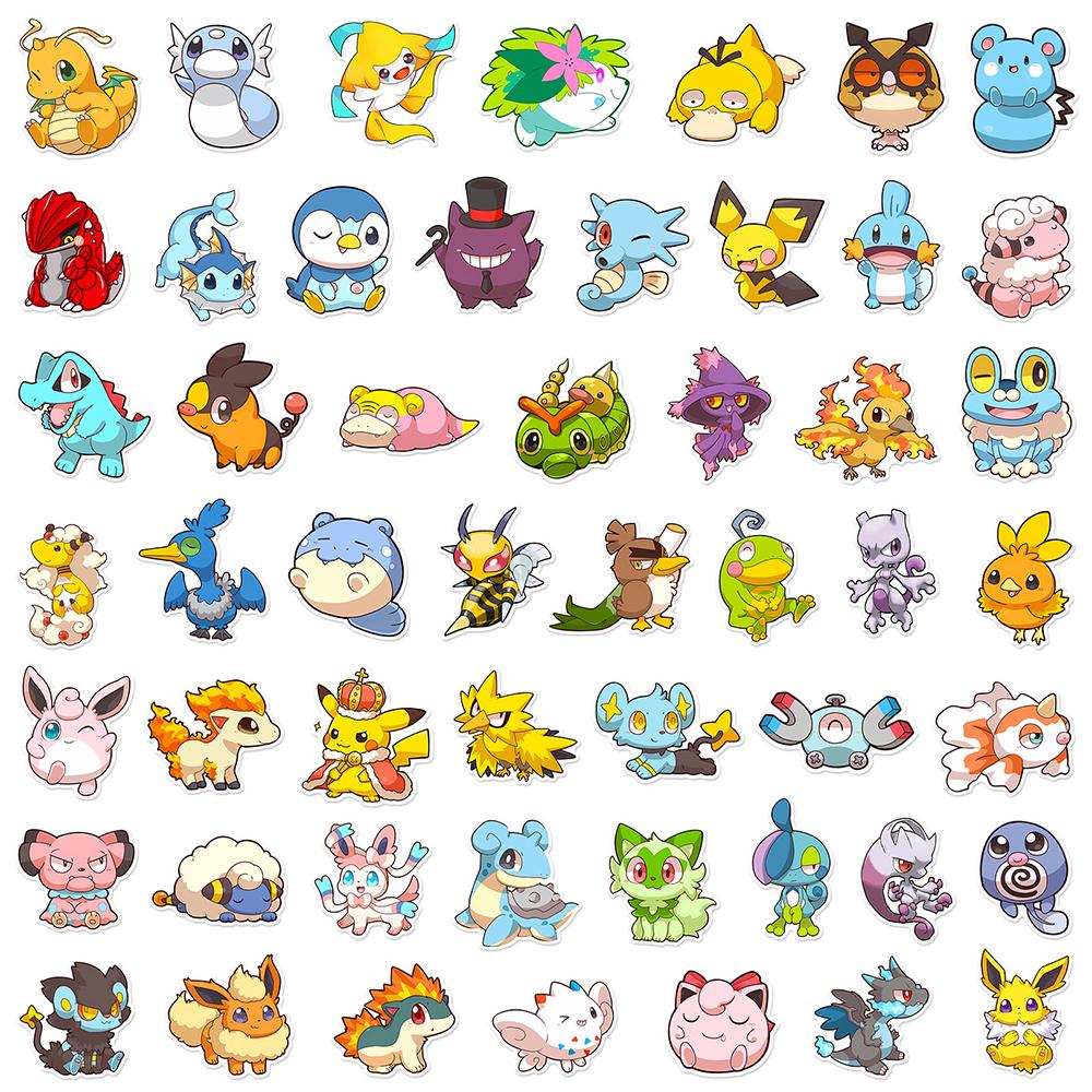 10/30/50PCS Anime Cute Stickers Graffiti Decoration DIY Skateboard Phone Fridge Bike Cartoon Decals Fun for Kid Toy Gift