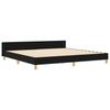 Bed Frame with Headboard Black 200 x 200 cm Fabric