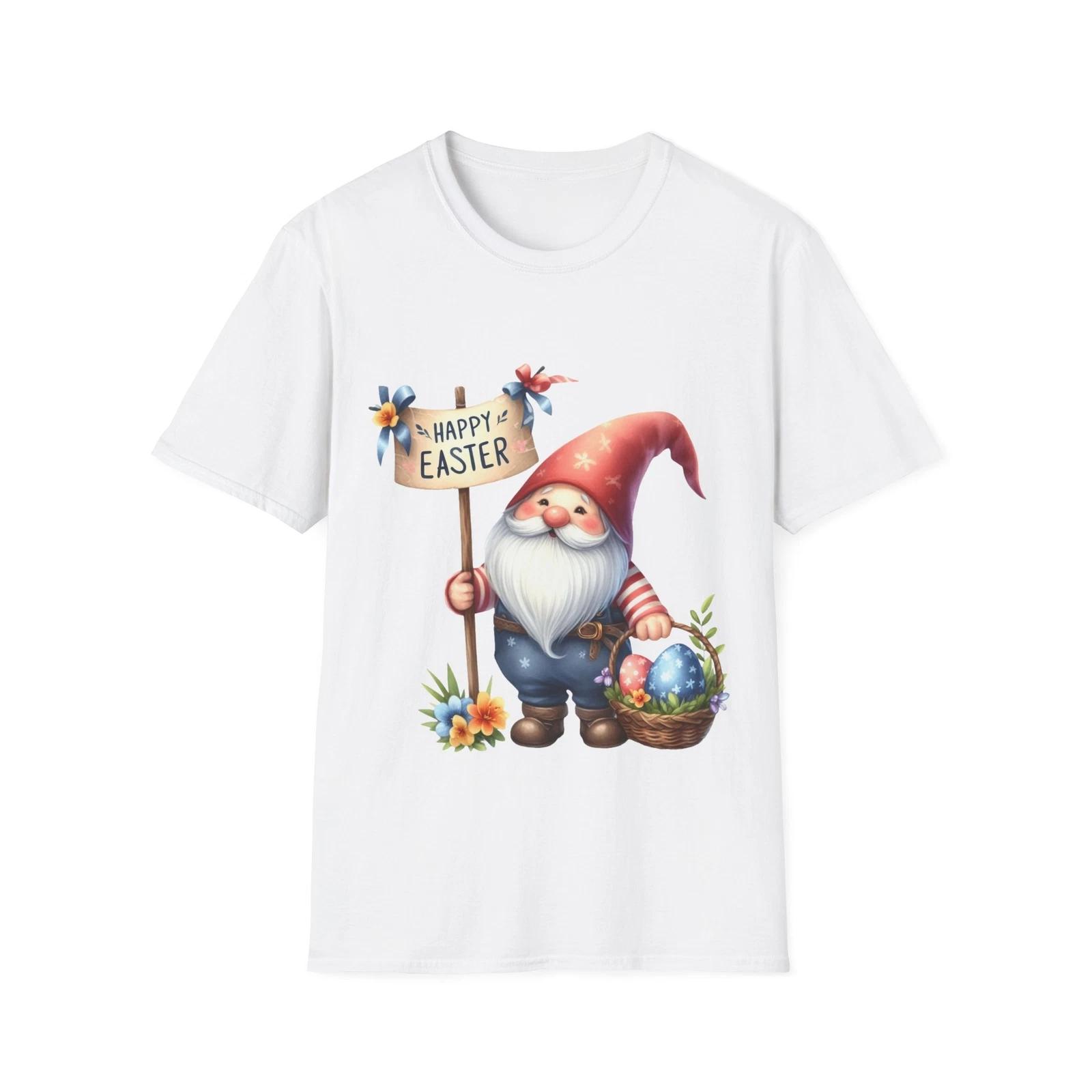 Gnome Sweet Happy Easter Unisex Softstyle T-Shirt 4XL
