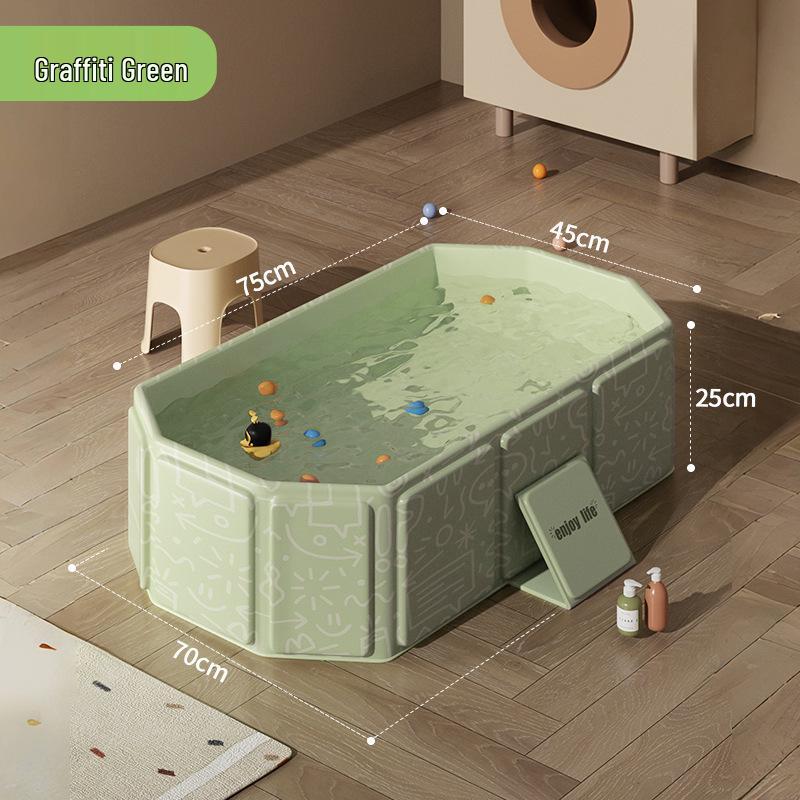 Umweltfreundliche Isolierte Tragbare Faltbare Babybadewanne - Groß, Schnell zu Öffnen, Keine Installation.