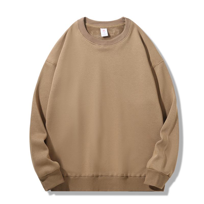 16-kleurige geborstelde katoenen fleece ronde hals casual hoodie voor koppels