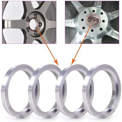 4 Stück 72,6 mm auf 56,1 mm Aluminiumlegierung Auto Nabenzentrierringe Radnabenbohrungs-Distanzscheibe