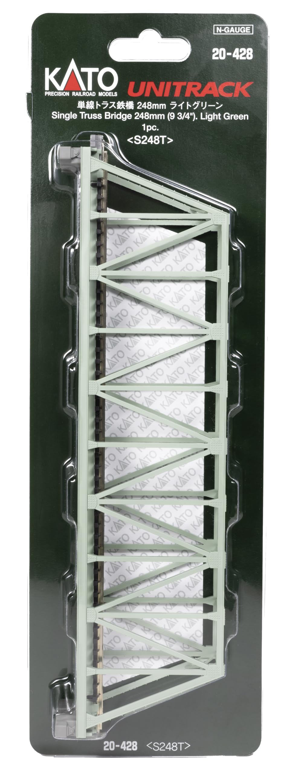 

KATO N gauge однопутный ферменный железный мост светло-зеленый 20-428 принадлежности для макета железной дороги