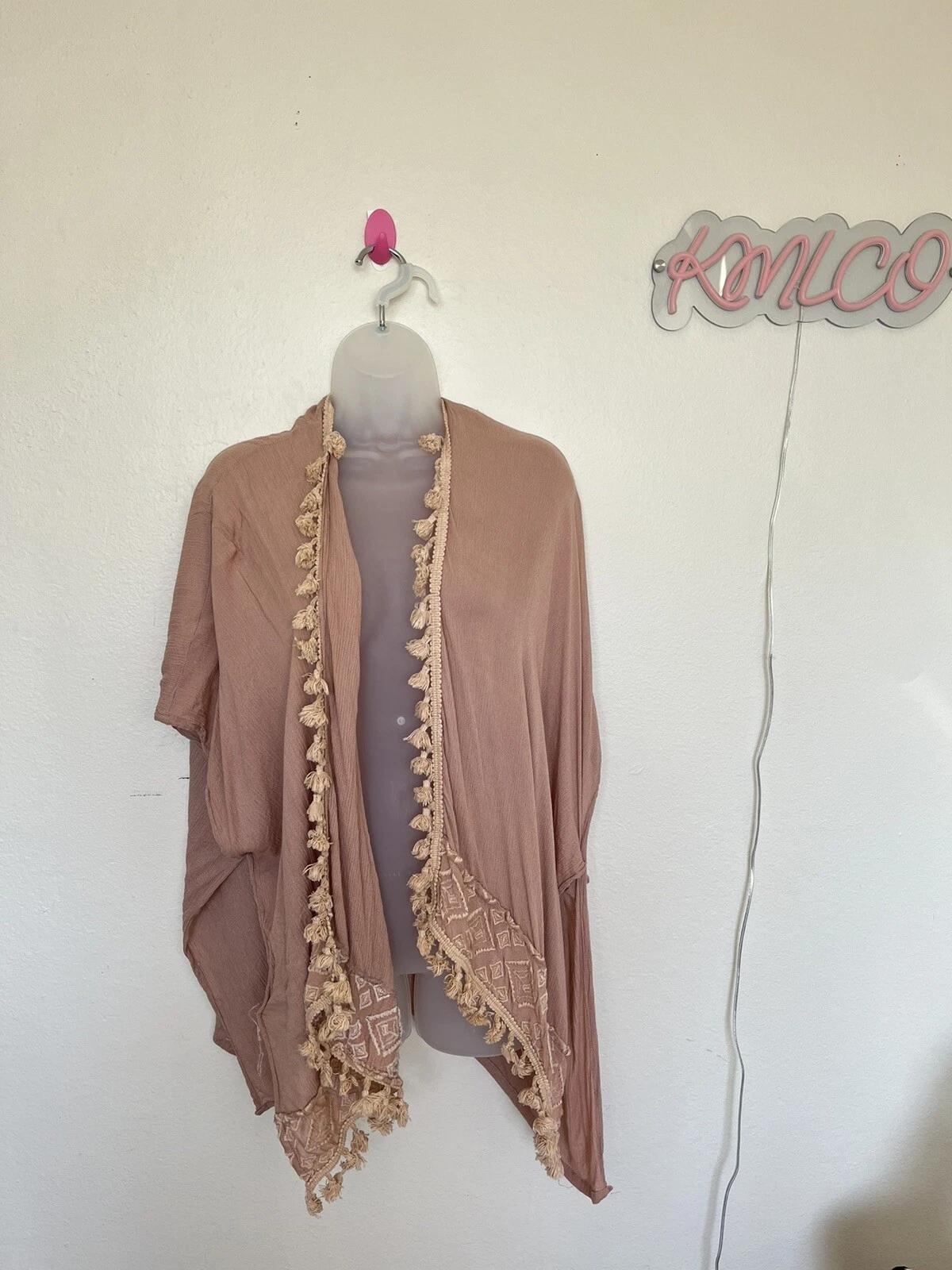 Vince Camuto Легкий кимоно-накидка Летний кардиган Пляжная накидка Один размер XL