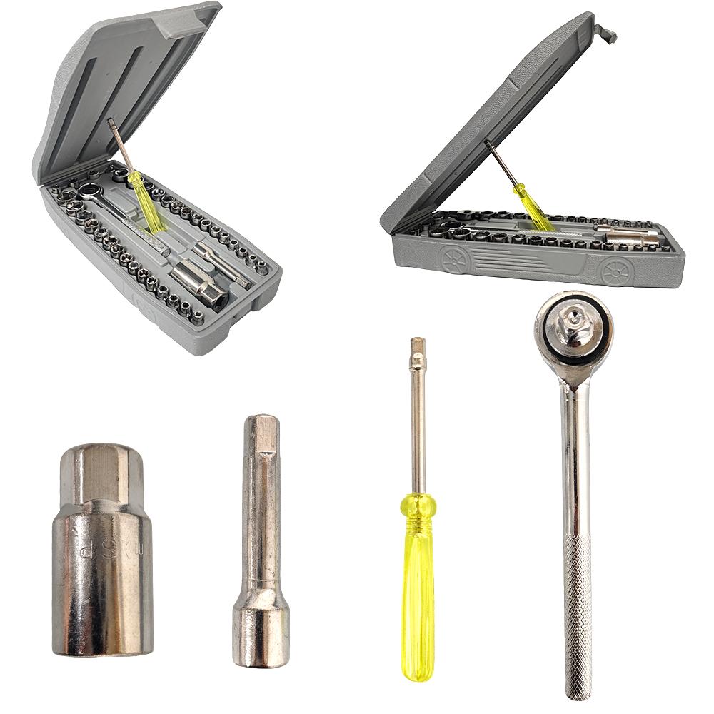 Heavy-Duty Carbon Steel Mechanical Tool Set, 40-Piece Case, Essential for Every Garage-M