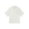 Embroidered Logo Short Sleeve Button-Up Shirt HJ3956-091