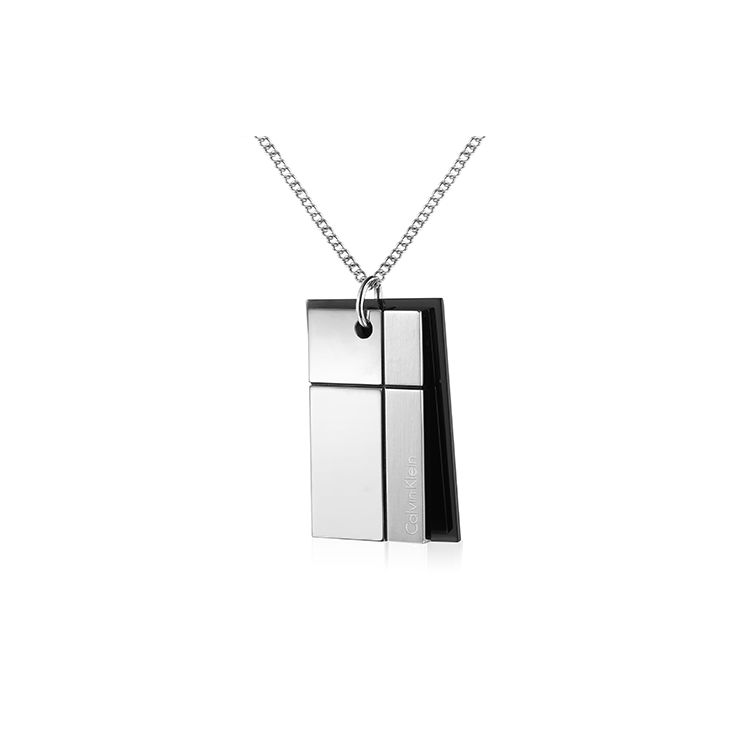 Calvin Klein Deconstructed Series Modern Two-Tone Pendant Necklace Unisex Necklace KJ3PMP290100