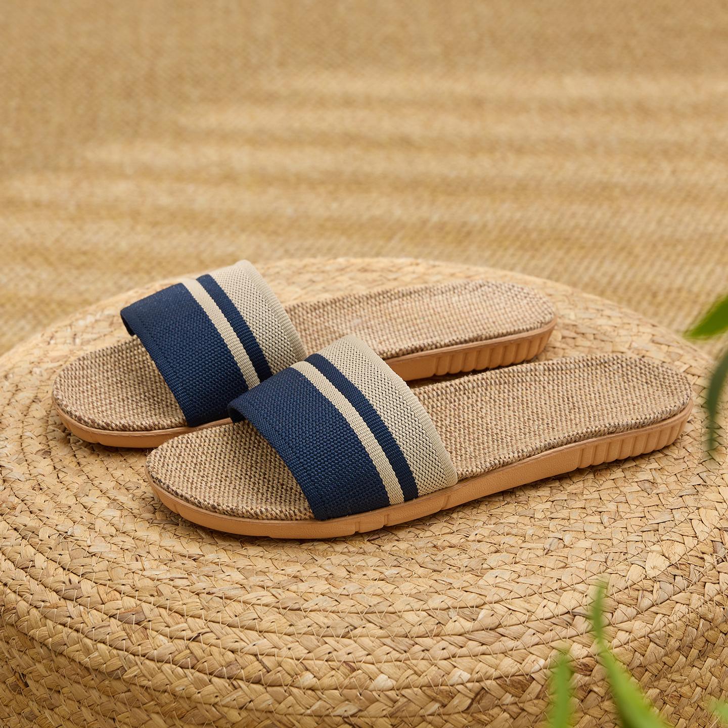 

Women Home Slippers Comfortable Non-slip Slippers Casual Breathable Men Slides 44-45 темно-синього кольору