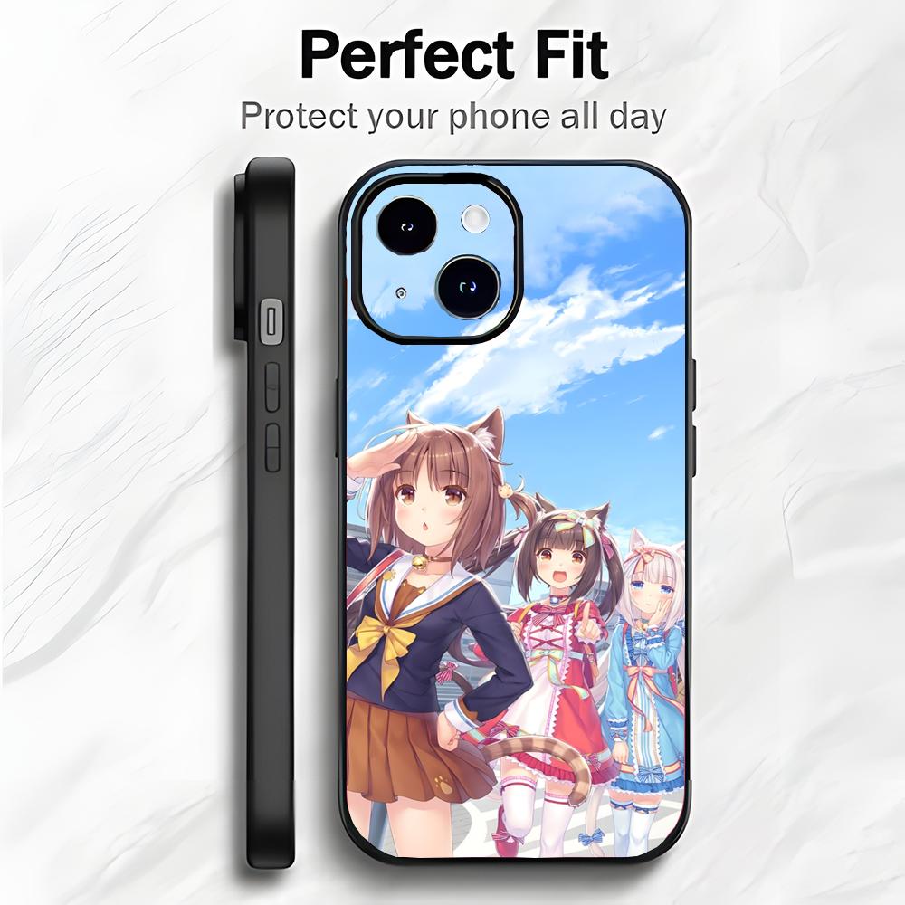 

Cute Kawaii Japanese Anime N-Nekopara Phone Case Phone Case Soft Packaging Lightweight For iPhone17 16 15 14 13ProMax iphone12promax