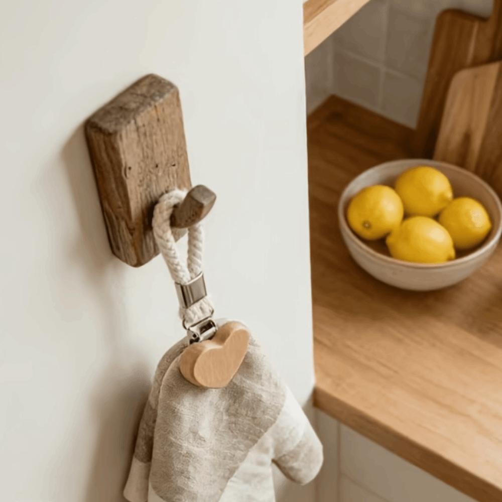 4PCS Metal Clamp Towel Clamp Woven Rope Clothes Hanger Portable Hand Towel Hook  Socks