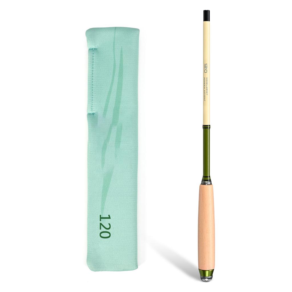 Extendable Fishing Pole Camping Mini Fishing Rod Telescopic Fishing Pole with Solid Wood Handle 1.2m