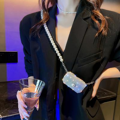 Módní design malá taška osobnost trendy perla diamantová taška přes rameno