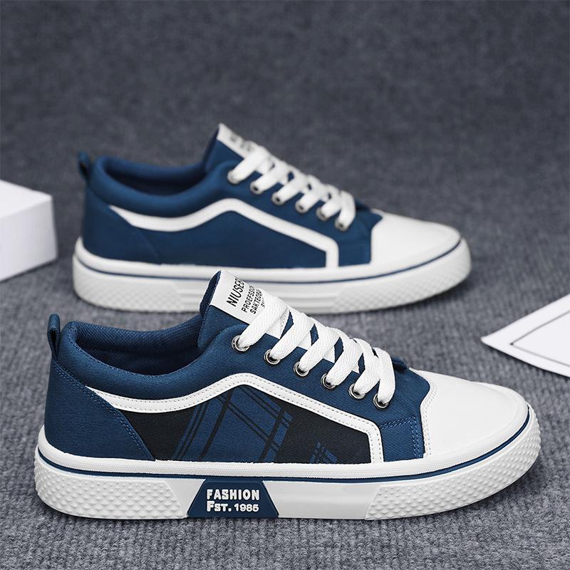 Men's Big Size 48 Breathable Canvas Sneakers Lace-Up Daily Trekking Gym Shoes Student Boys Casual Canvas Footwear