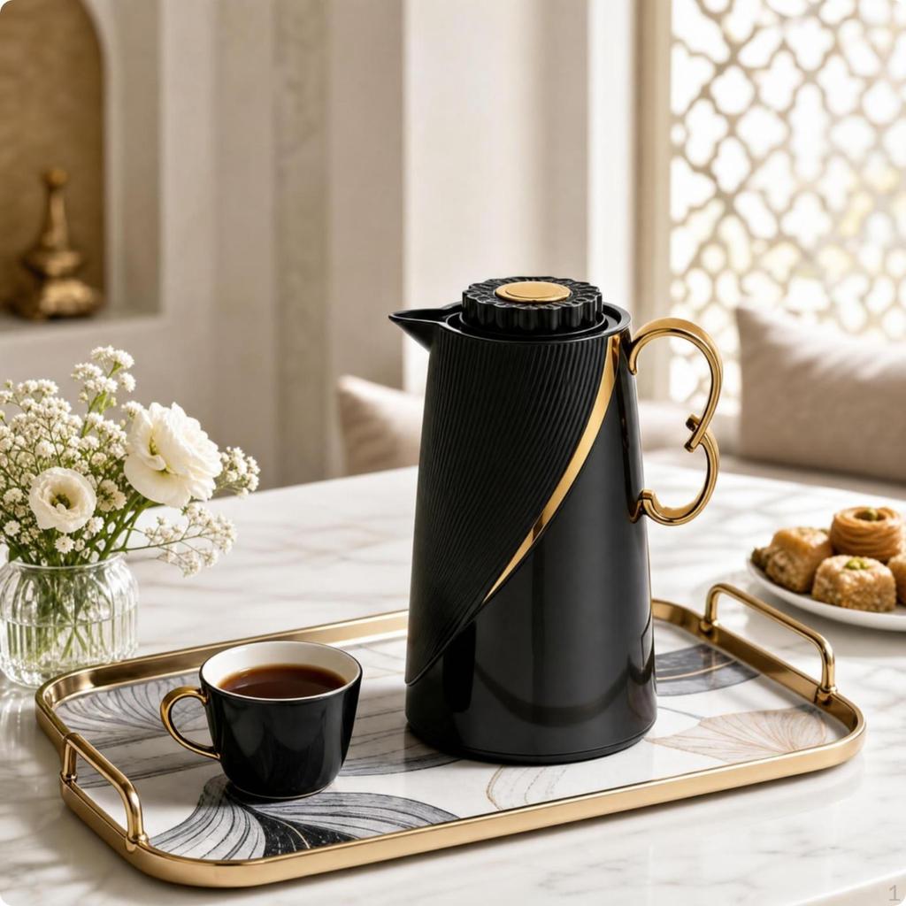 Jarra Térmica Isolada Cônica para Café com Costelas Branca