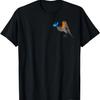 Robin with Blue Butterfly Bird Animal Funny Biologist T-Shirt