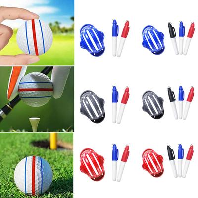 Golf Ball Alignment Tool Liner 3 Straight Marking Stencils with