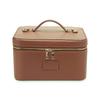 Large Capacity Makeup Bag Portable Fashion PU Leather Handheld Cosmetic Case Solid Color Travel Outdoor Storage Cosmetic Bags