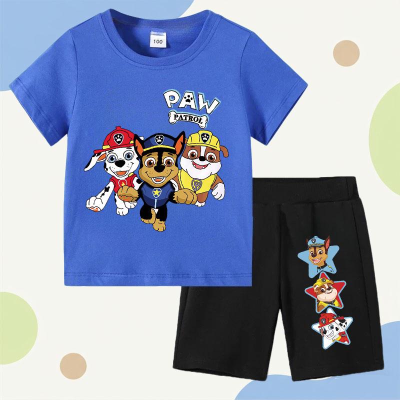 Summer New Clothing Set Children's Short Sleeve Top and Shorts Two-Piece Set Casual Clothing