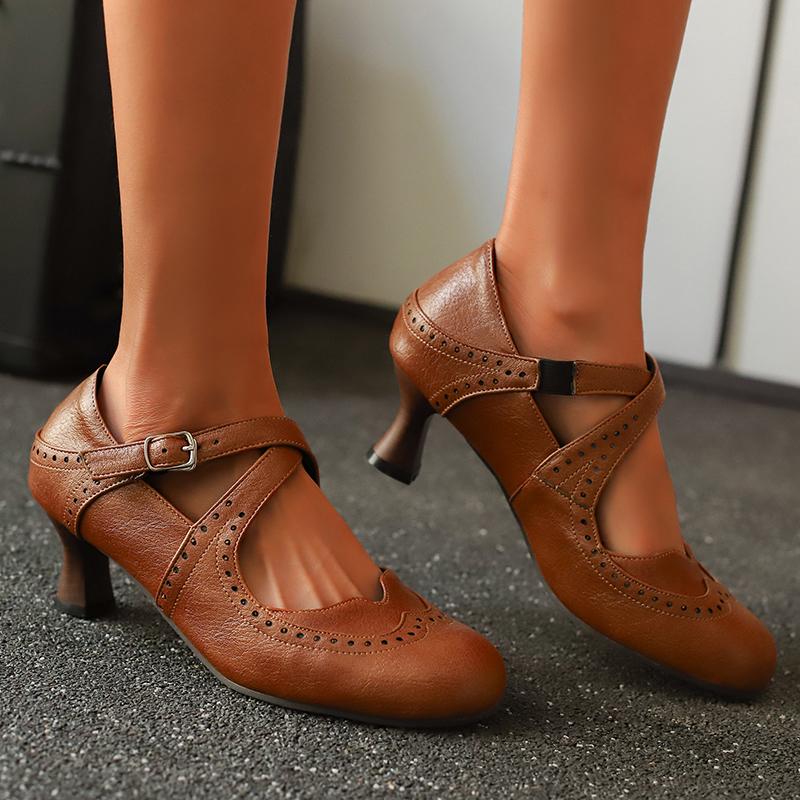 Women's High-heeled Single Shoes Spring and Summer New Large-size Casual Shallow-mouth Low-top Shoes