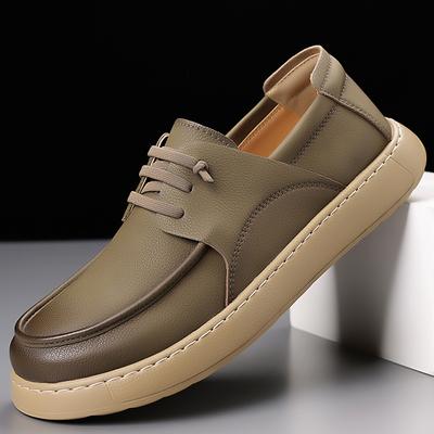 Designer Brand Men's Leather Casual Shoes Massage Sole Men's Work Shoes Commuting Trend Office Business Shoes Versatile