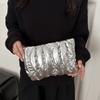 Elegant Puffer Makeup Clutch Purse Space Cotton Toiletry Storage Organizer  Women
