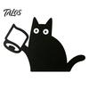 Bathroom Door Decoration Nosy Black Cat Topper Decor, Halloween Corner Acrylic Indoor Doorway Statue Top Figurine for Bedroom Home Gift Lovers